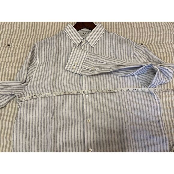 COS MENS LINEN STRIPED SHIRT - Picture 11 of 15